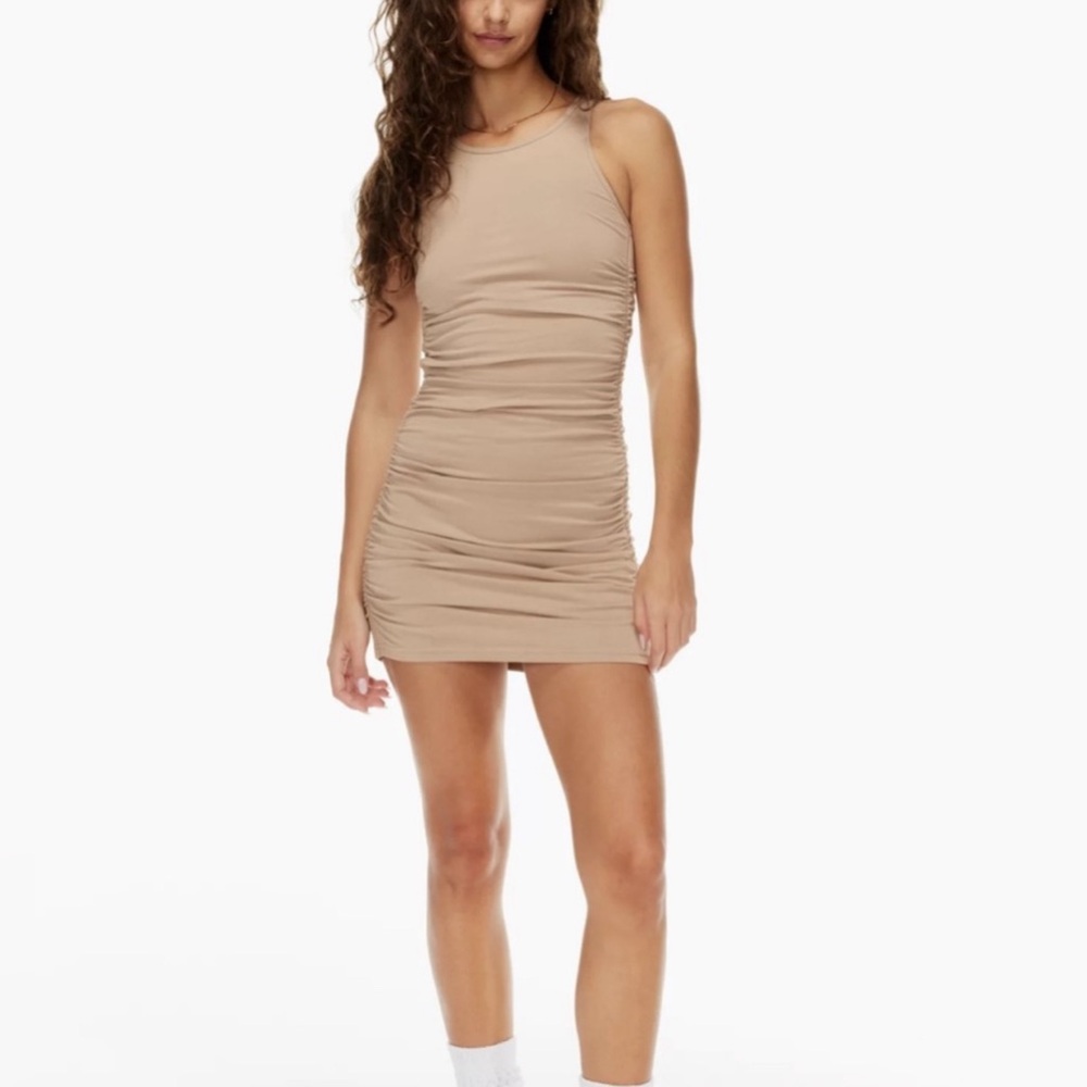 Aritzia Tna - women’s TNACHILL Malibu Tank mini dress crewneck color Tan size M